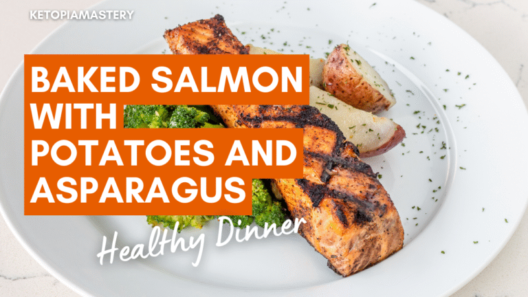 Baked Salmon with Potatoes and Asparagus | Healthy Dinner